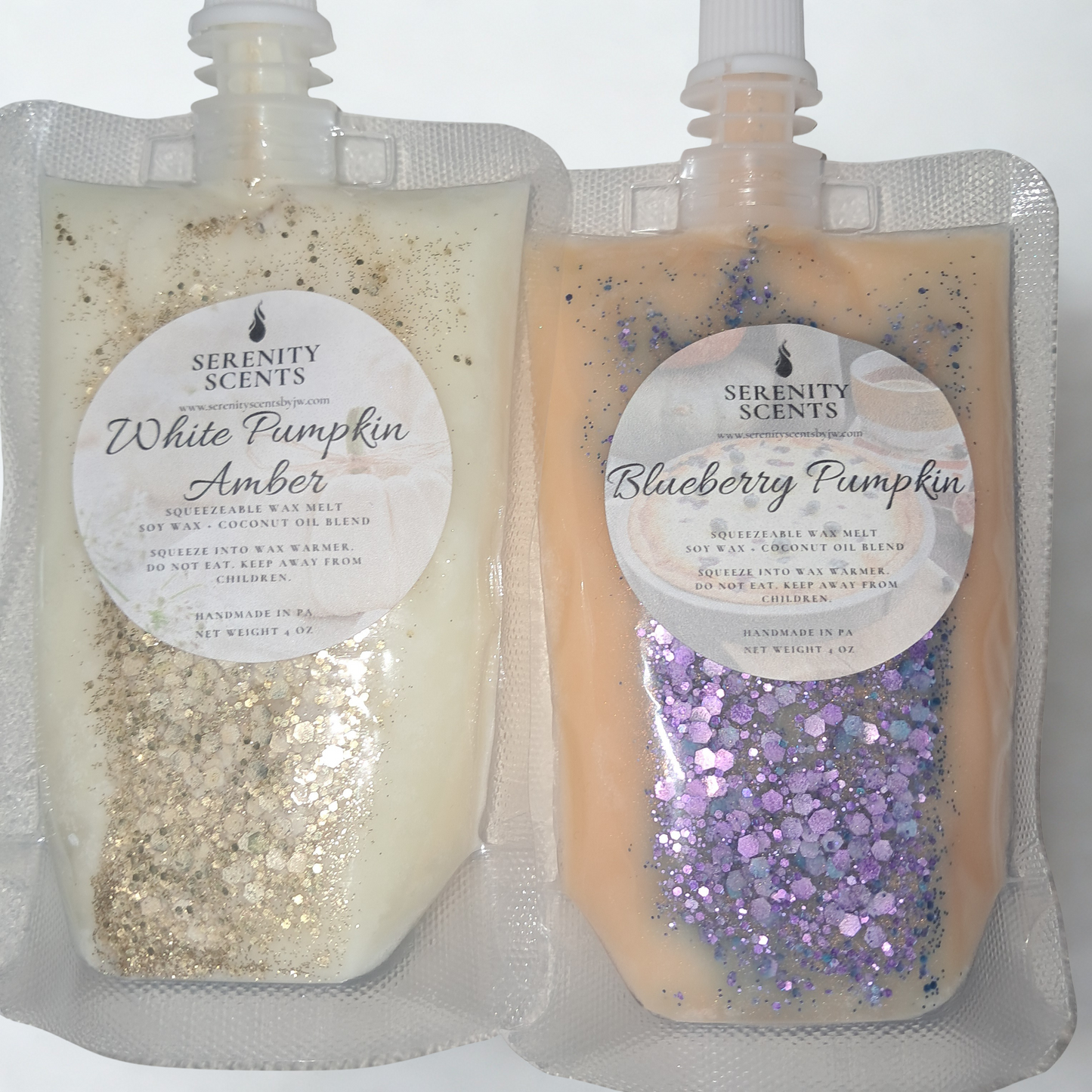 Squeeze'Ems! Squeezable Wax Melts. Net Weight 4oz.