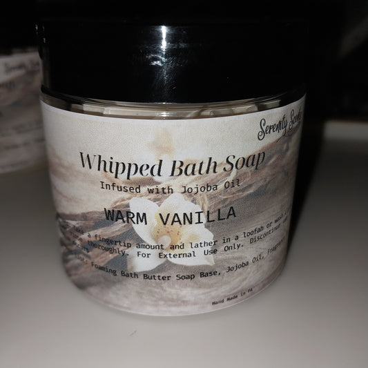 Whipped Bath & Body Soap Infused with Jojoba Oil. Net Weight 4oz. Made to Order 7-10 Day Lead Time.