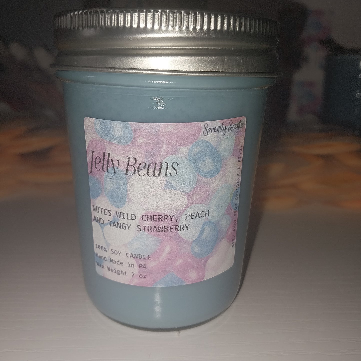 Jelly Jar Candle 7oz Net Wax Weight Made with Soy Wax