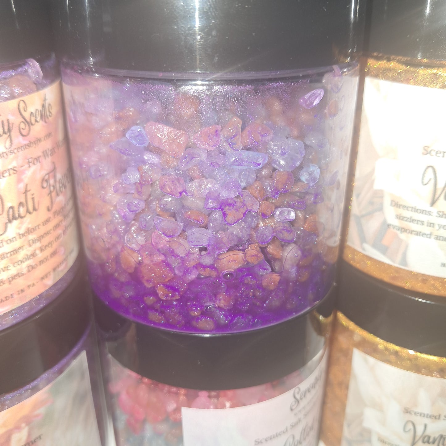 Scented Salt Sizzlers. Aroma Crystals for Wax Warmer. Net Weight 5oz.