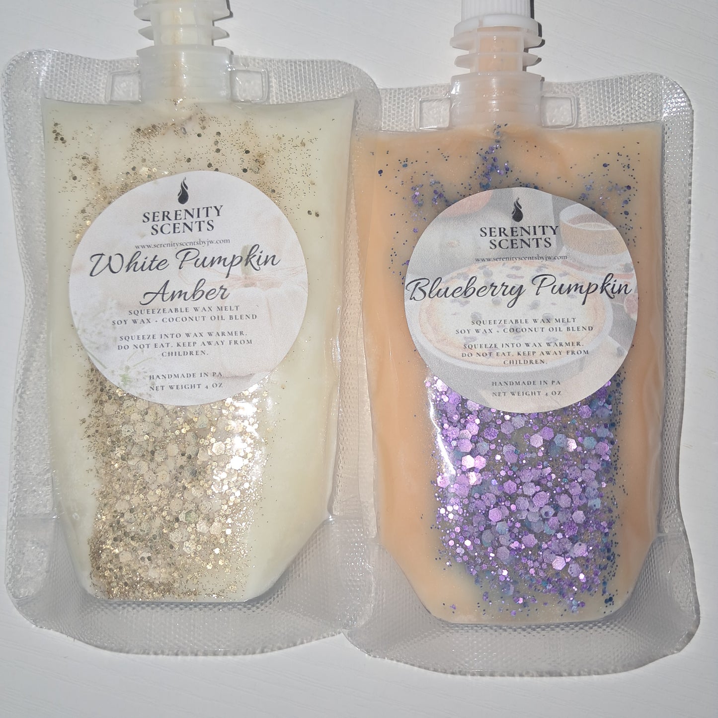Squeeze'Ems! Squeezable Wax Melts. Net Weight 4oz.