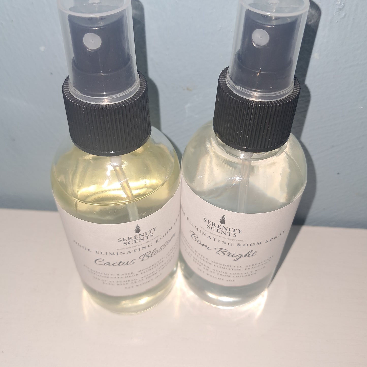 Odor Eliminating Room Spray. 4oz Glass Bottle.