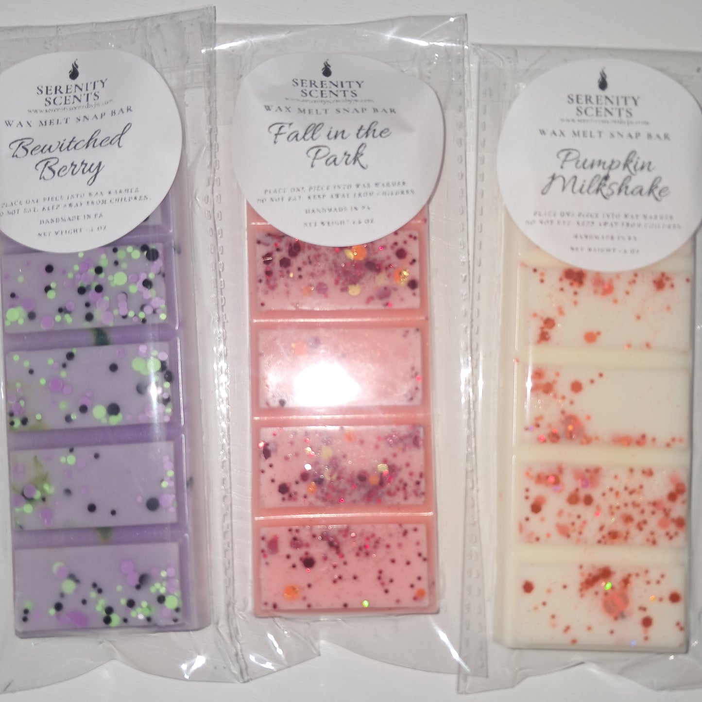 Wax Melt Snap Bar. 1.6oz Net Weight. Soy Wax Blend.