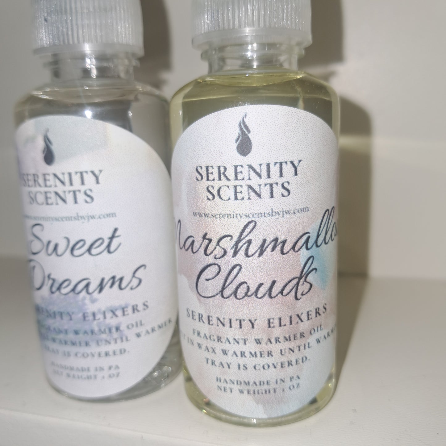 Serenity Elixers. Highly Scented Wax Warmer Oil. Net Weight 1oz.