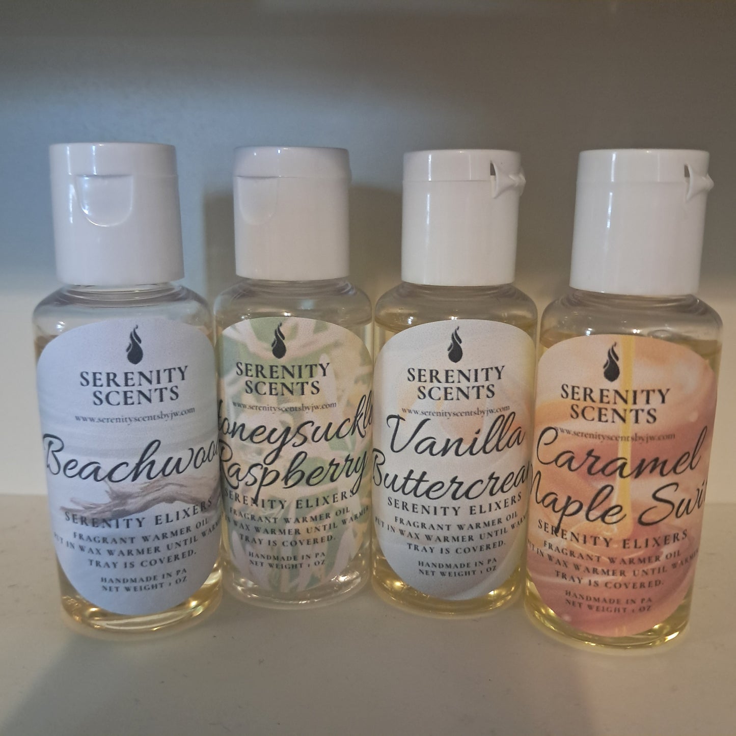 Serenity Elixers. Highly Scented Wax Warmer Oil. Net Weight 1oz.
