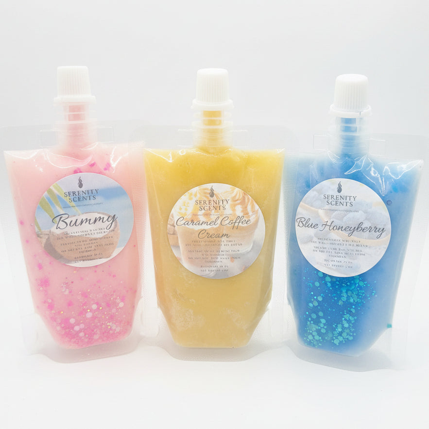 Squeeze'Ems! Squeezable Wax Melts. Net Weight 4oz.