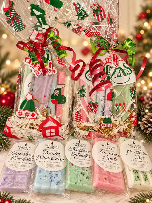 Holiday Gift Bag - Includes 5 Soy Wax Melt Mini Bars