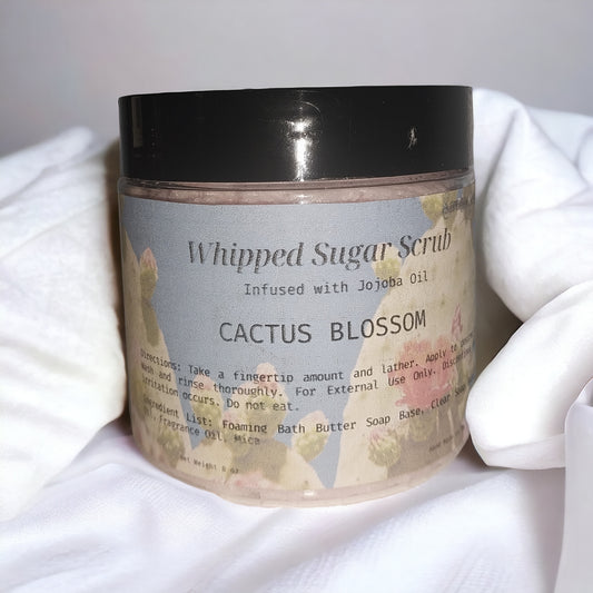 Whipped Sugar Scrub Infused with Jojoba Oil 8oz Jar