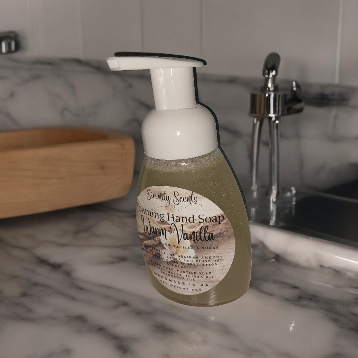 Scented Foaming Hand Soap with Jojoba Oil. 8oz Net Weight. Pump Bottle.